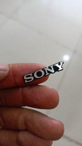 Emblema Sony Metalico Adherible Parlante 30x5mm Set X2