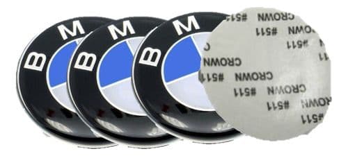 Emblema Bmw 45mm Moto Volante Carro Azul Blanco Set X3